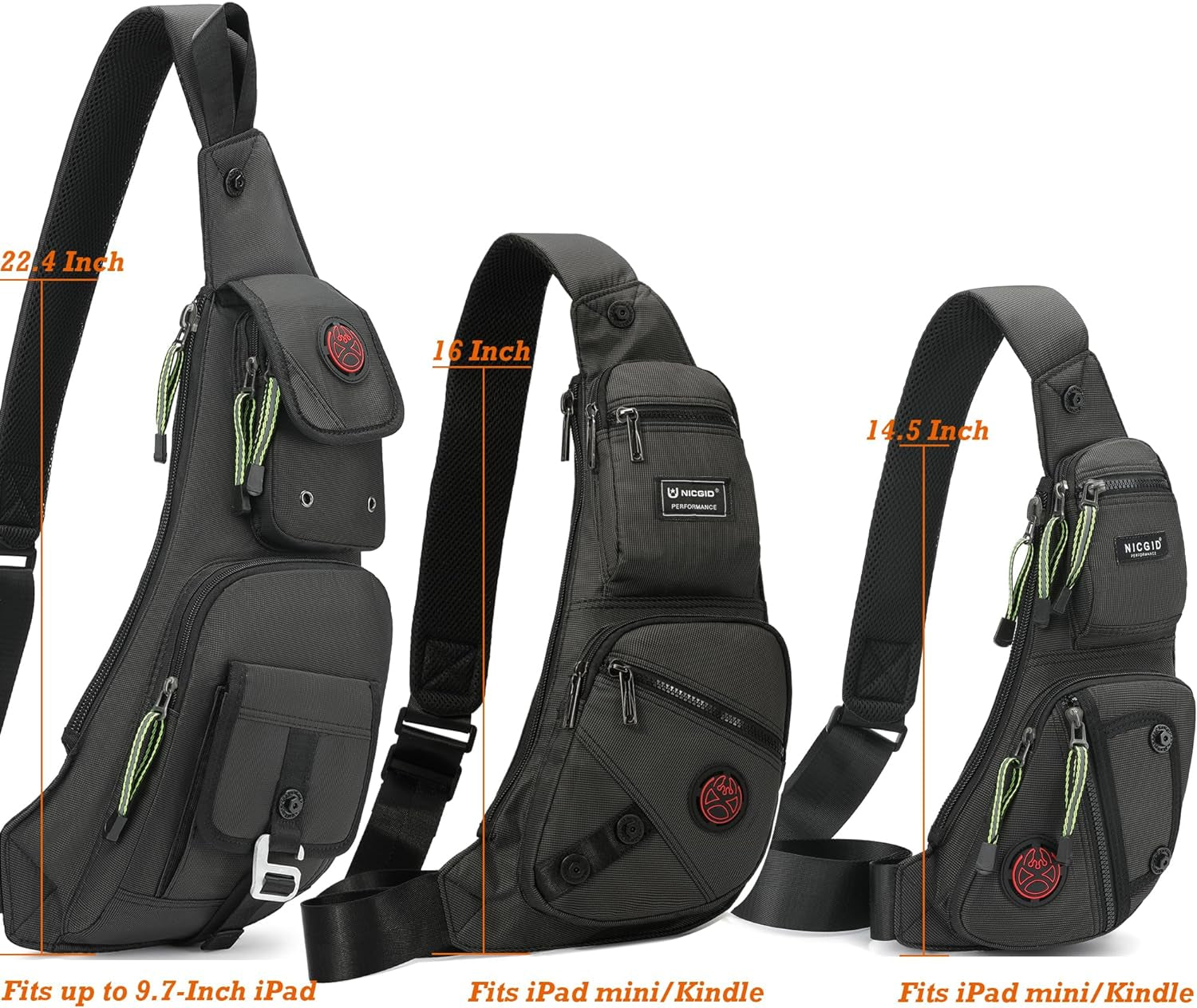 NICGID Sling Bag Chest Shoulder Backpack Crossbody Bags Casual Daypack for Men Women