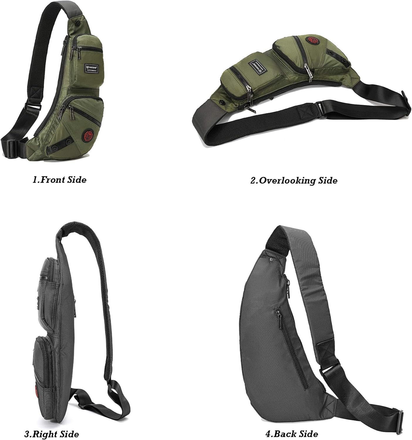 NICGID Sling Bag Chest Shoulder Backpack Crossbody Bags Casual Daypack for Men Women
